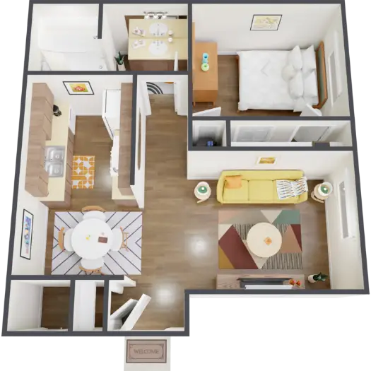 Porter Plaza Apartments Floor Plan 1