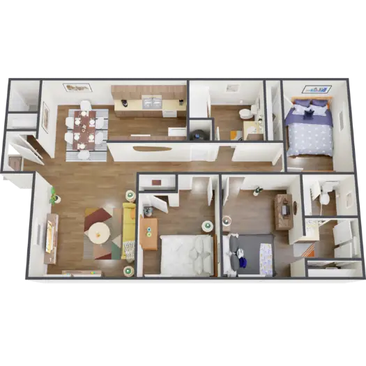 Porter Plaza Apartments Floor Plan 3