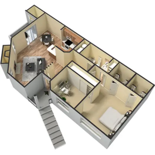 Redstone Vista Houston Apartment Floor Plan 3