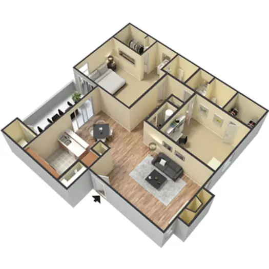 Redstone Vista Houston Apartment Floor Plan 4