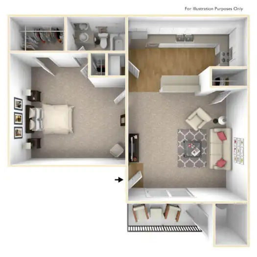 Riverwalk Apartment Floorplan 2