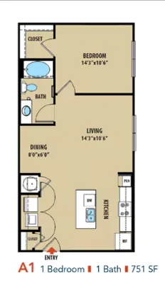 SYNC at Spring Cypress Houston Apartment Floor Plan 1