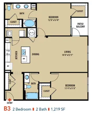 SYNC at Spring Cypress Houston Apartment Floor Plan 5