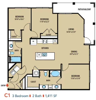 SYNC at Spring Cypress Houston Apartment Floor Plan 7