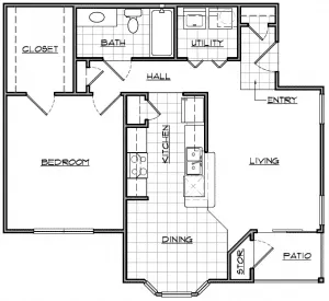 Stewart Creek Apartments Montgomery Floorplan 2