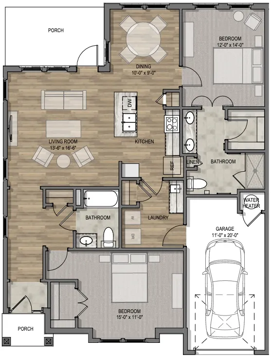 StoneCreek of Copperfield Houston Apartment Floor Plan 6