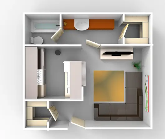 Summercrest Apartments Houston Floor Plan 1