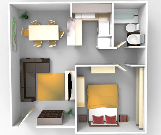 Summercrest Apartments Houston Floor Plan 2