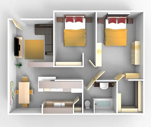 Summercrest Apartments Houston Floor Plan 4