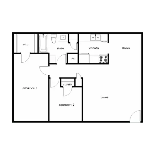 Tall Timbers Apartments Floorplan 2