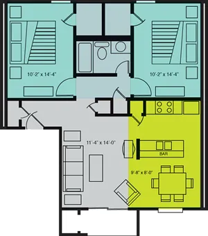 The 800 at Bellshire Floorplan 3