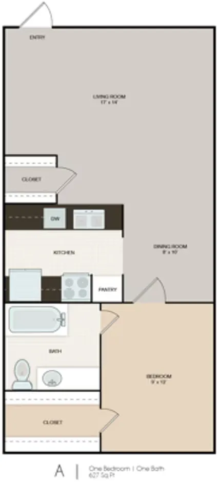 The Avenue Apartments Floorplan 1