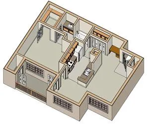 The Catania Houston Floorplan 1