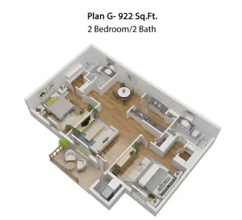 The Crossings Apartments 4200 Lockfield Houston Apartment Floor Plan 7