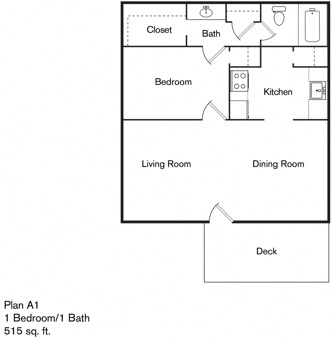 The Forest Apartments Houston Floor plan 1