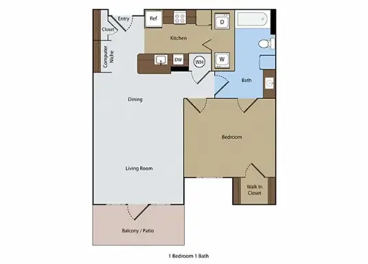 The Lakes at Cypresswood Houston Apartment Floor Plan 2