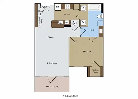 The Lakes at Cypresswood Houston Apartment Floor Plan 3