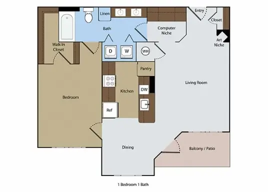 The Lakes at Cypresswood Houston Apartment Floor Plan 4