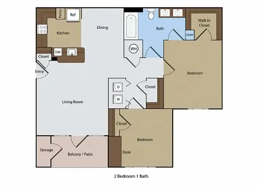 The Lakes at Cypresswood Houston Apartment Floor Plan 5