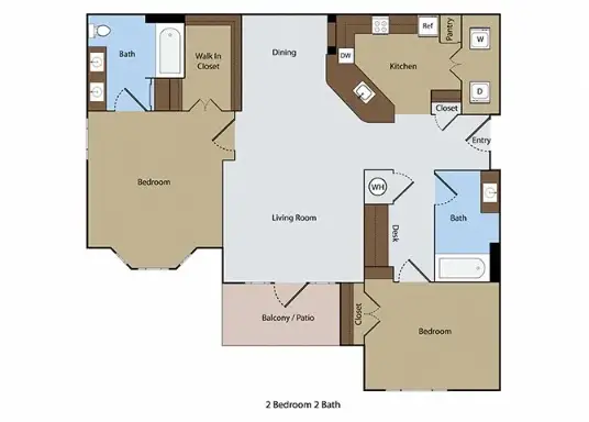 The Lakes at Cypresswood Houston Apartment Floor Plan 6