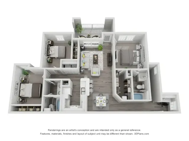 The Life at Timber Ridge Houston Apartment Floor plan 10