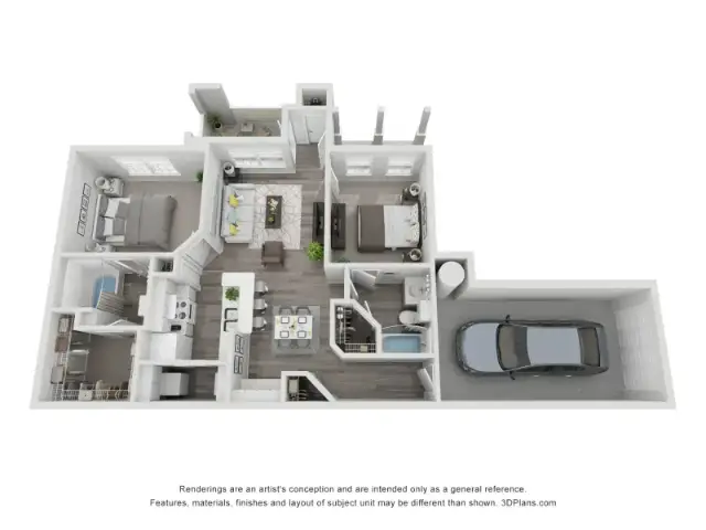 The Life at Timber Ridge Houston Apartment Floor plan 2