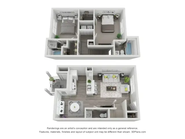 The Life at Timber Ridge Houston Apartment Floor plan 3