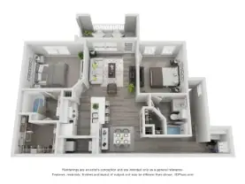 The Life at Timber Ridge Houston Apartment Floor plan 5