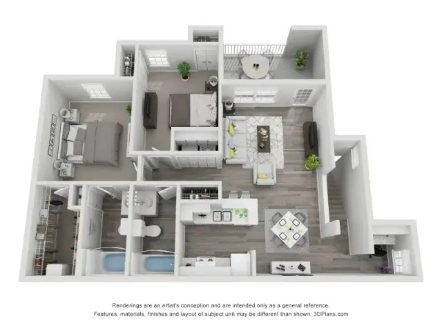 The Life at Timber Ridge Houston Apartment Floor plan 8