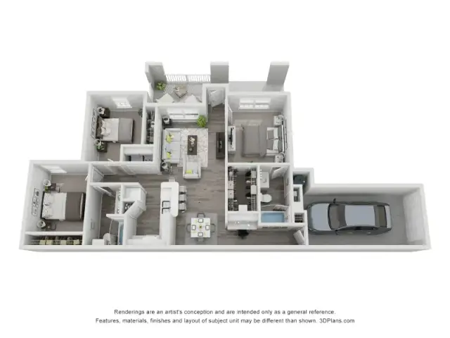 The Life at Timber Ridge Houston Apartment Floor plan 9