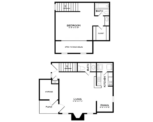 The Oaks of Kingwood Houston Apartment Floor Plan 2