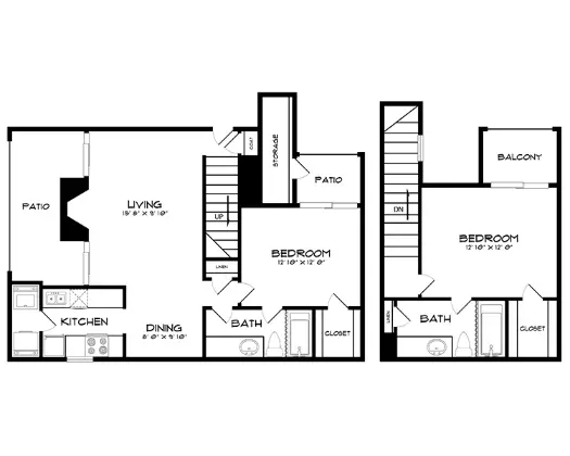 The Oaks of Kingwood Houston Apartment Floor Plan 4