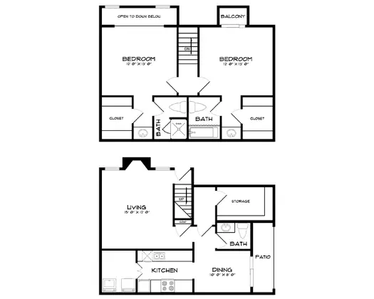 The Oaks of Kingwood Houston Apartment Floor Plan 5