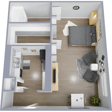 The Park at Malaga Houston Apartment Floor Plan 1