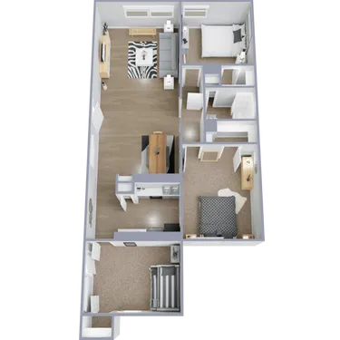 The Park at Malaga Houston Apartment Floor Plan 14