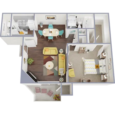 The Park at San Vicente Houston Apartment Floor Plan 2