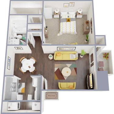 The Park at San Vicente Houston Apartment Floor Plan 3