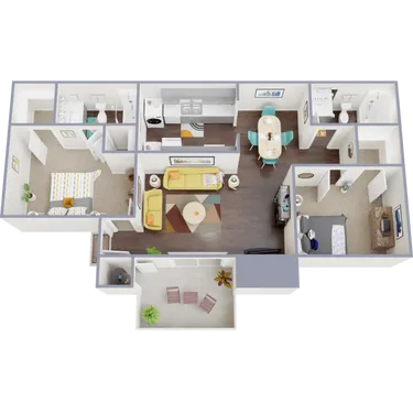 The Park at San Vicente Houston Apartment Floor Plan 5