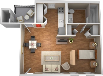 The Pinemont Apartments Houston Floor Plan 1