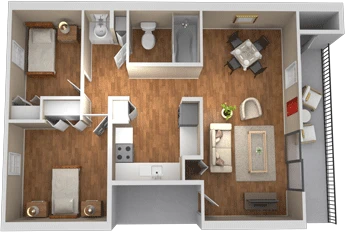 The Pinemont Apartments Houston Floor Plan 3