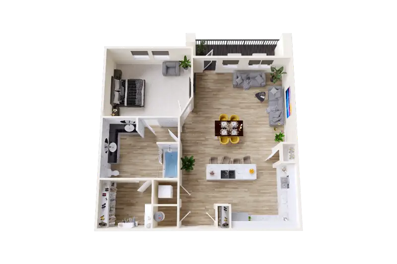 The Strake at Grand Central Houston Apartment Floor Plan 2