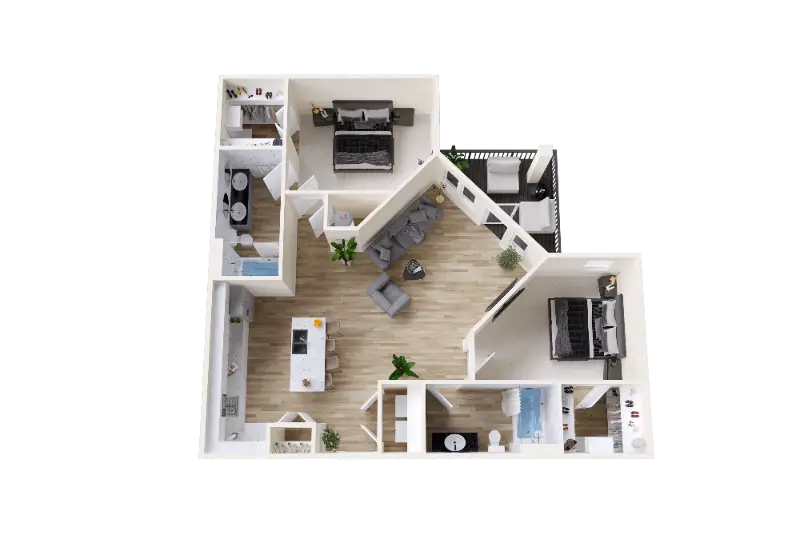 The Strake at Grand Central Houston Apartment Floor Plan 5