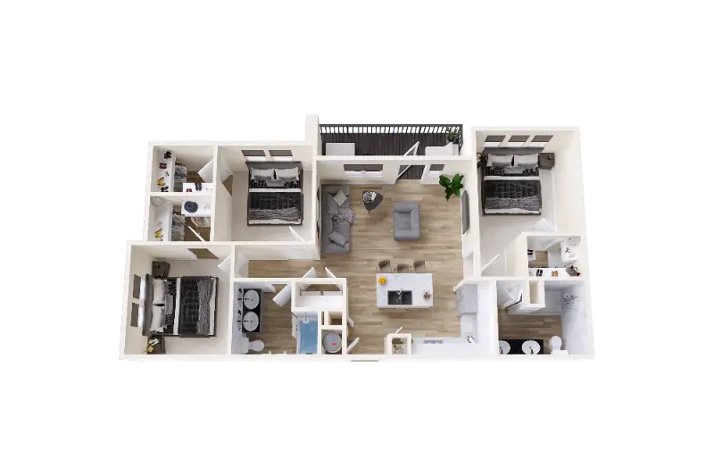 The Strake at Grand Central Houston Apartment Floor Plan 8