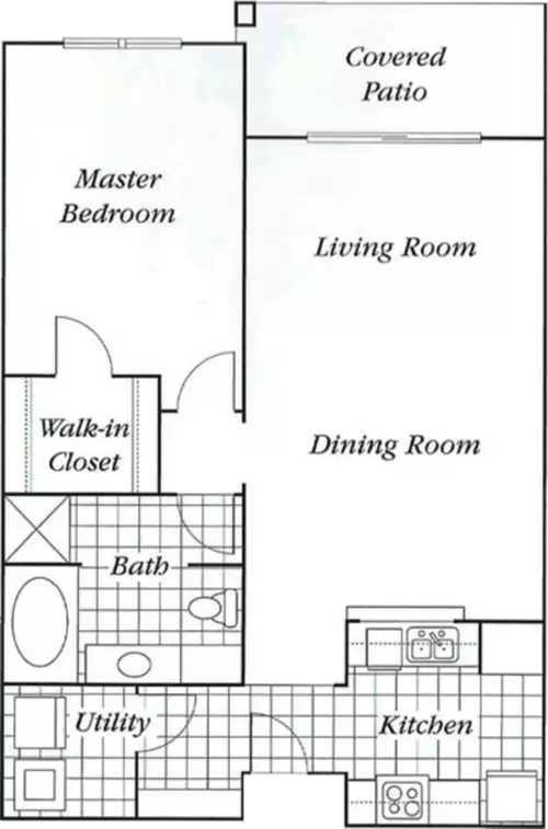 The Villas on Woodforest Floorplan 1