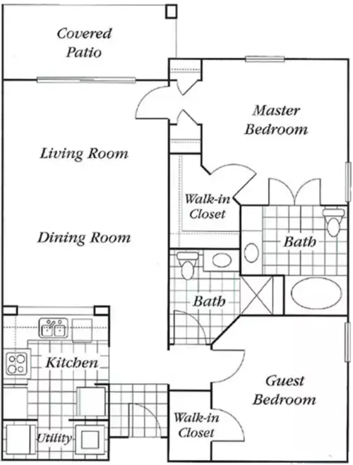 The Villas on Woodforest Floorplan 2