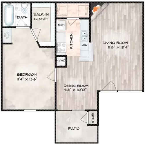 The Woods Floorplan 1