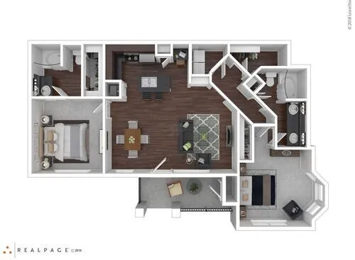 Trails at Corinthian Creek Houston Apartment Floor Plan 11