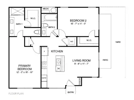 Veranda Dellbrook Houston Apartments Floor Plan 3