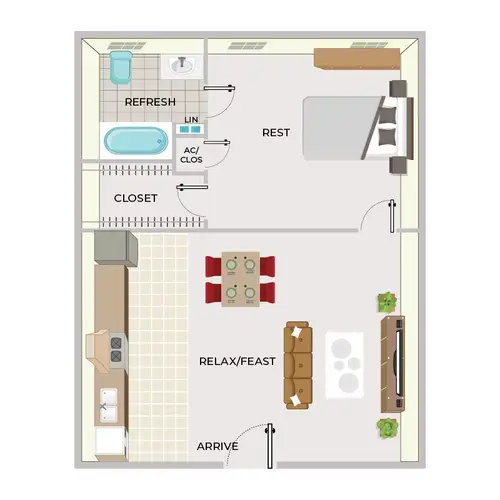 Verve Apartments Baytown FloorPlan 1