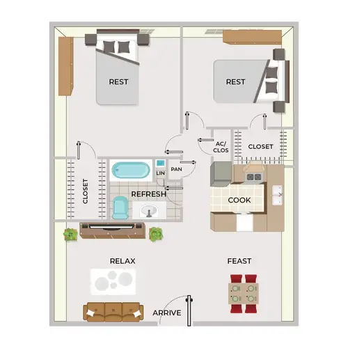 Verve Apartments Baytown FloorPlan 2